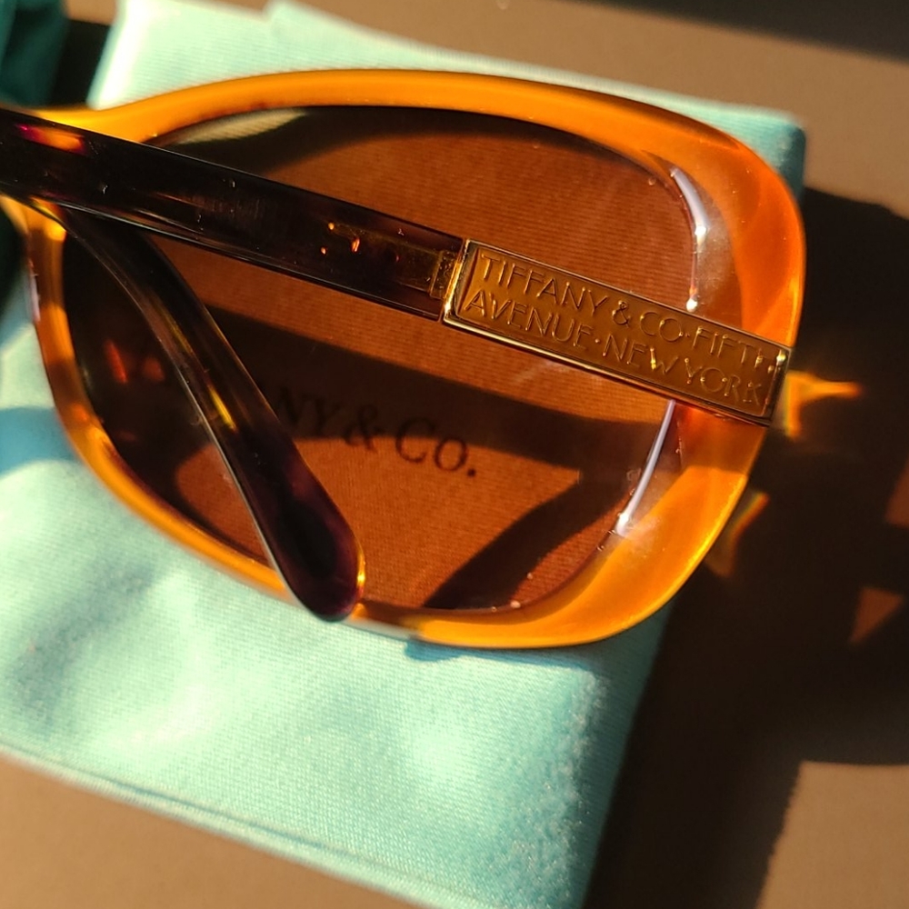 EUC Tiffany sunglasses w/ rx lens TF 4032 tortoise brown W/ Cloth And Case - Picture 4 of 7